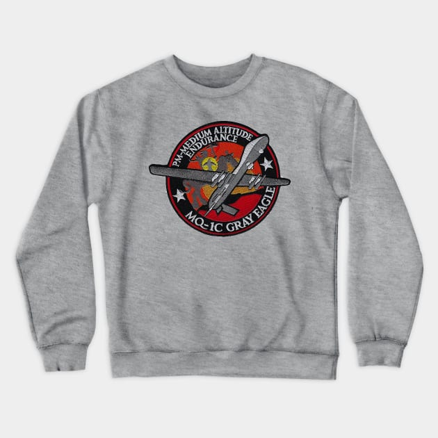 MQ-1C Gray Eagle Unmanned Aircraft Patch Crewneck Sweatshirt by Spacestuffplus